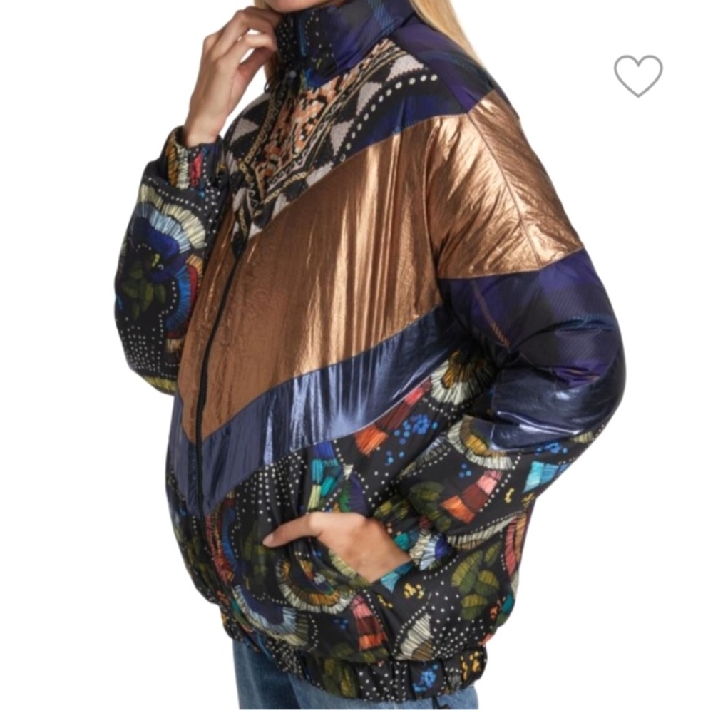 NWT FARM Rio Borogodo Metalic Puffer Jacket